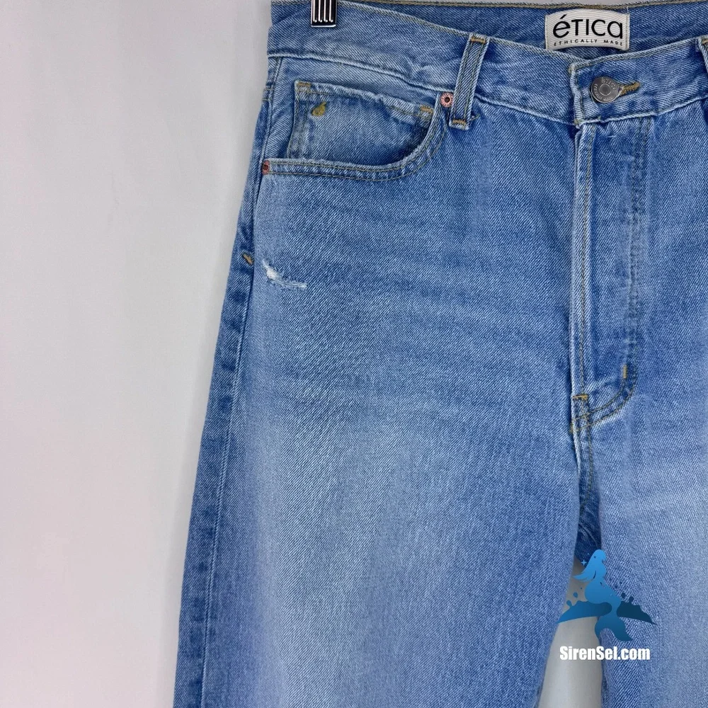 1229 NWT Etica Altin Loose Crop Jeans - Size 29 - Blue